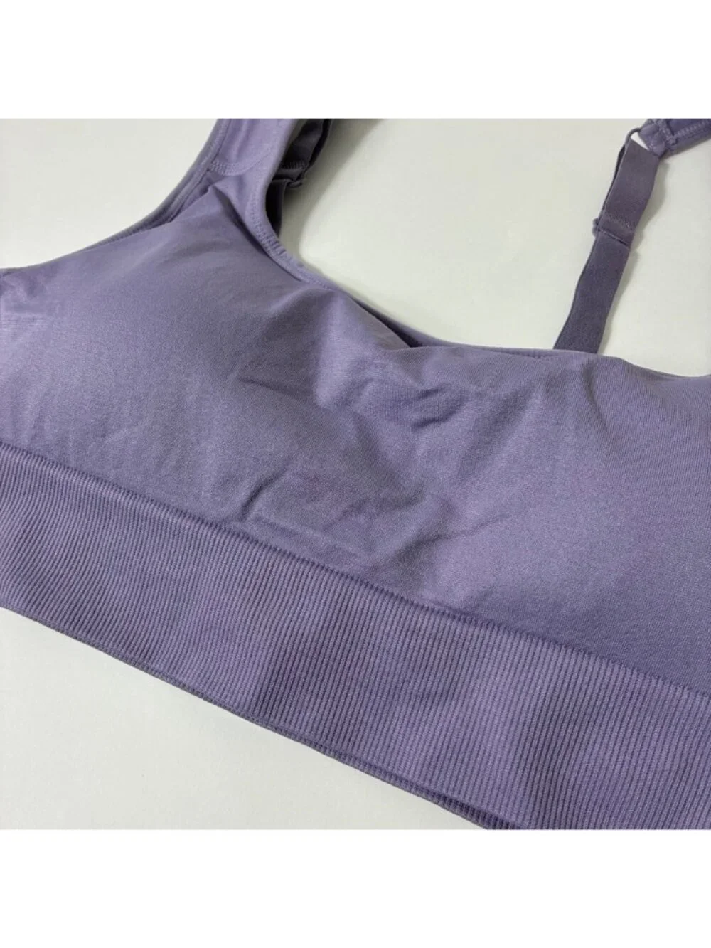 Puma Lilac Purple Adjustable Padded Sports Bra XL Athleisure Gym